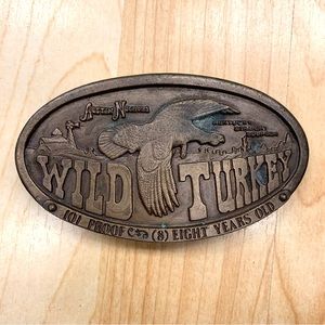 Austin Nichols Kentucky straight bourbon wild turkey brass belt buckle